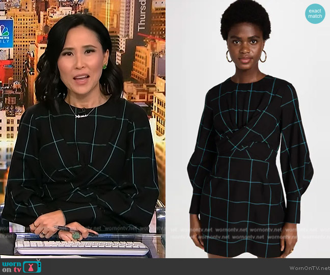 Staud Mini Crosshill Dress worn by Vicky Nguyen on NBC News Daily