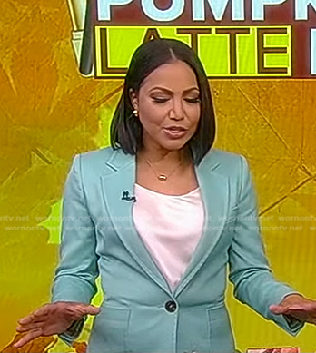 Stephanie’s mint green blazer on Good Morning America