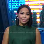 Stephanie’s green suede dress on Good Morning America
