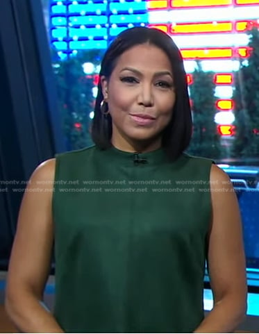 Stephanie's green suede dress on Good Morning America