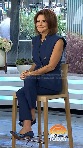 WornOnTV: Dr. Anita Phillips's blue floral shirt on Today