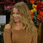 Summer’s brown one shoulder top on The Young and the Restless