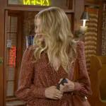 Summer’s brown dotted dress on The Young and the Restless