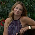 Summer’s multicolor print tie waist top on The Young and the Restless