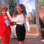 Sunny’s GG skirt and off shoulder top on The View