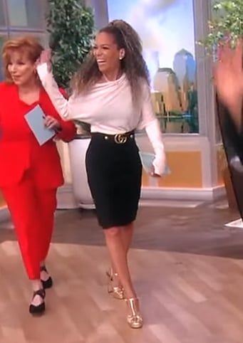 Sunny’s GG skirt and off shoulder top on The View