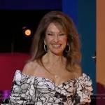 Susan Lucci’s white floral off-shoulder dress on Generation Gap