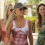 Tamra’s novelty muscle swimsuit on The Real Housewives of Orange County