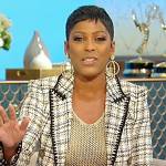 Tamron’s tweed blazer on Tamron Hall Show