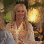 Taylor’s white floral print blouse on The Real Housewives of Orange County