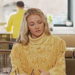 Taylor’s yellow fringe turtleneck sweater on Southern Charm