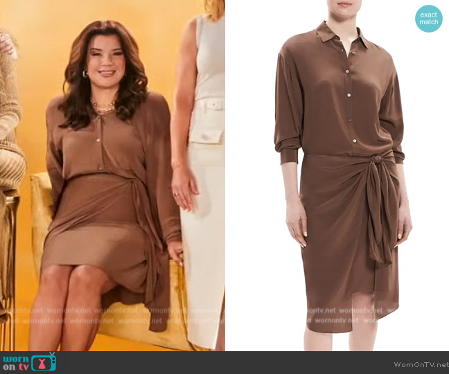 Theory Sarong Midi-Shirtdress worn by Ana Navarro on The View