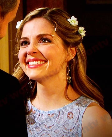 Theresa's blue lace dress on Days of our Lives