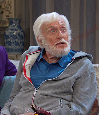 Tim’s grey zip front hoodie on Days of our Lives