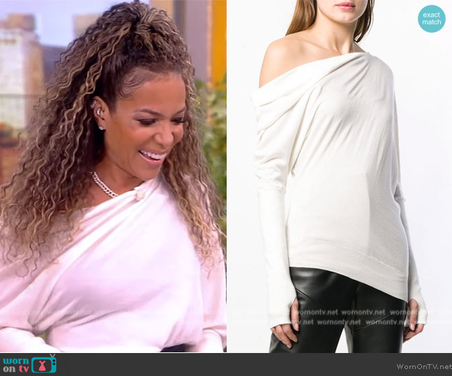 Tom Ford Off-the-shoulder sweater worn by Sunny Hostin on The View