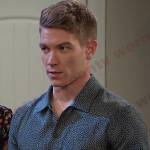 Tripp’s green dot print shirt on Days of our Lives