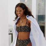 Ubah’s black spotted bikini on The Real Housewives of New York City