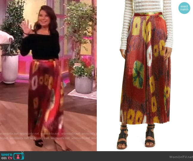 Ulla Johnson Rami Skirt worn by Ana Navarro on The View