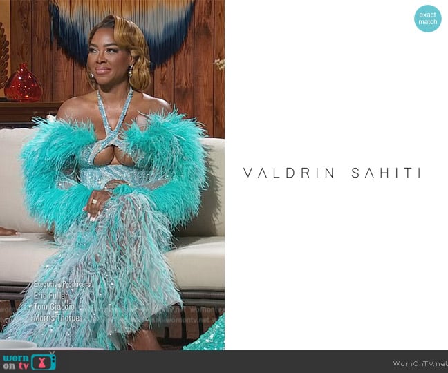 Valdrin Sahiti Custom Dress worn by Kenya Moore on The Real Housewives of Atlanta