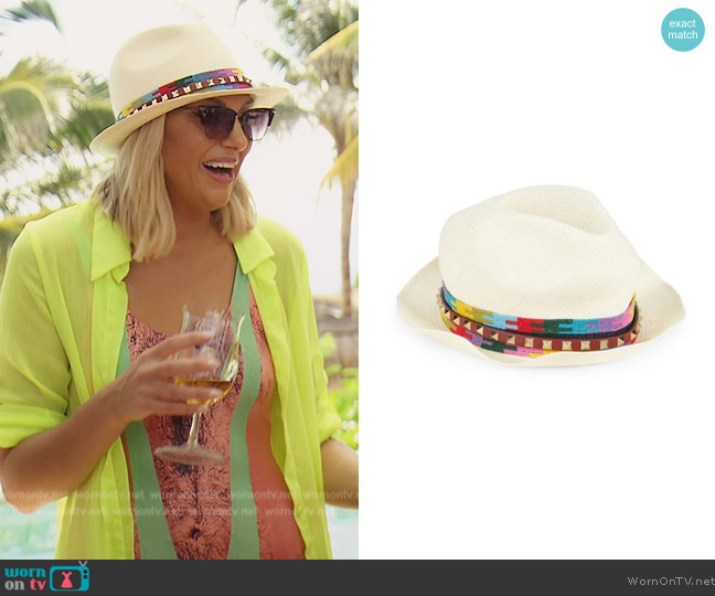 Valentino Garavani Rockstud Trilby Hat worn by Gina Kirschenheiter on The Real Housewives of Orange County