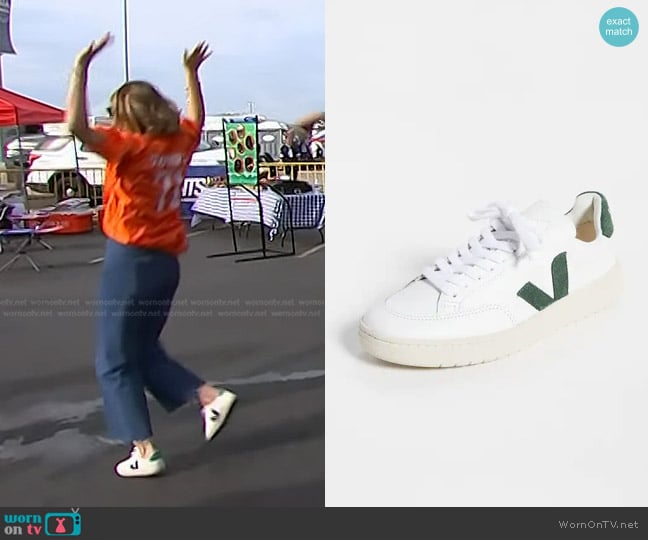 Veja V-12 Sneaker in White/Cyprus worn by Savannah Guthrie on Today