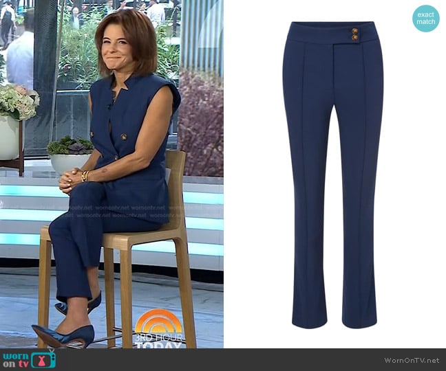 Veronica Beard Dell Pintuck Pants worn by Stephanie Ruhle on Today