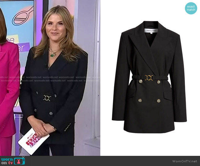 WornOnTV: Jenna’s black belted blazer on Today | Jenna Bush Hager ...