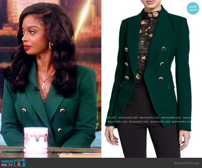 Veronica Beard Miller Dickey Jacket with Enamel Buttons worn by Arian Simone on The View