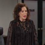 Vivian’s black sheer blouse on Days of our Lives