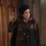 Vivian’s sequin mesh cape on Days of our Lives