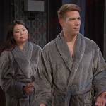 Wendy and Tripp’s grey bathrobe on Days of our Lives