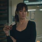 Wendy’s black puff sleeve sweater on Billions