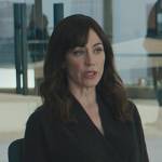 Wendy’s black wrap cashmere sweater on Billions