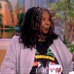 Whoopi’s black printed jumpsuit on The View