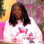 Whoopi’s white tie dye sweatshirt on The View