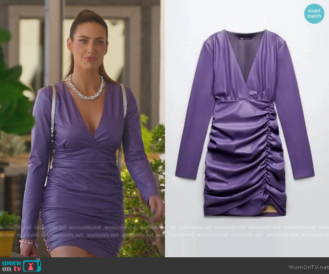 WornOnTV: Polly’s purple gathered dress on Selling the OC | Polly ...