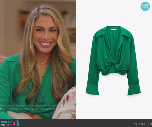 Zara Twist front Blouse worn by Alexandra Harper (Alexandra Harper) on Selling the OC