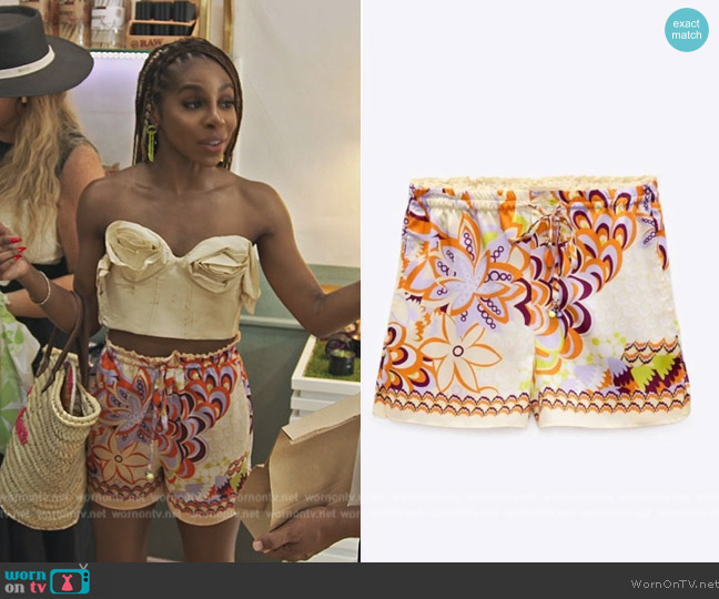 Zara Printed Shorts worn by  on The Real Housewives Ultimate Girls Trip