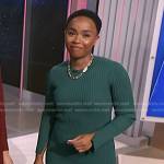 Zinhle’s green ribbed dress on NBC News Daily