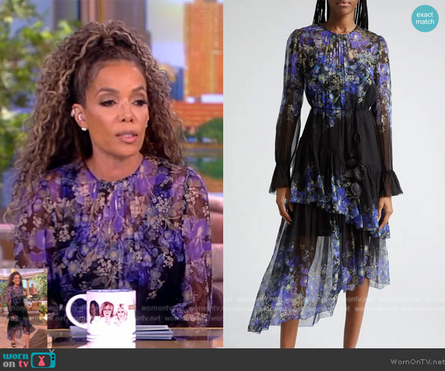 Zimmermann Lyrical Tiered Midi Dress worn by Sunny Hostin on The View