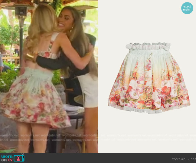 Zimmermann Wonderland Floral Flip Skirt worn by Alexandra Jarvis (Alexandra Jarvis) on Selling the OC