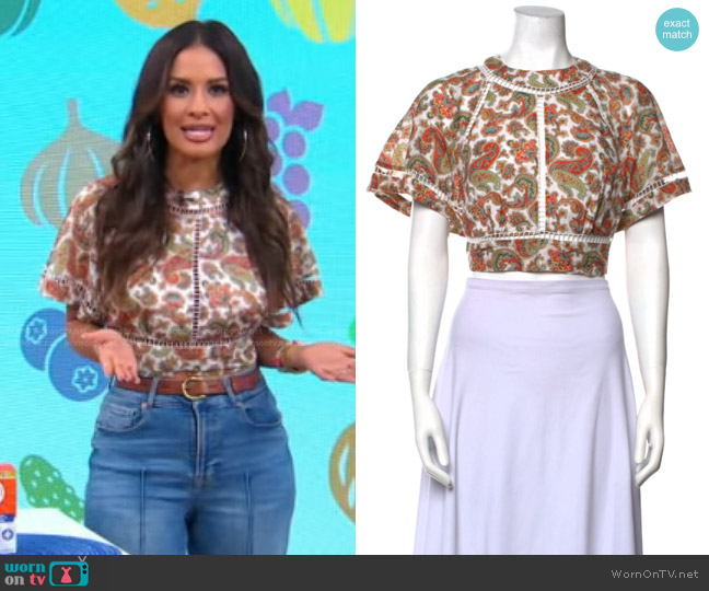 WornOnTV: Rocsi Diaz’s paisley print top and jeans on Good Morning