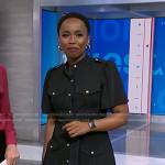 Zinhle’s black utility shirtdress on NBC News Daily