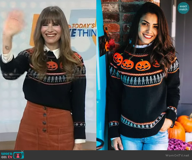 Kiel James Patrick All Hallows' Eve Sweater worn by Steffy Degreff on Today