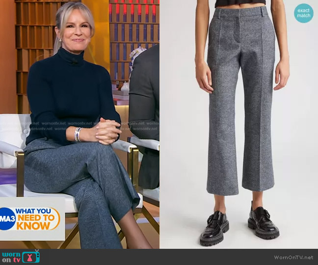 Altuzarra Fossett Tweed Flare Leg Pants worn by Dr. Jennifer Ashton on Good Morning America