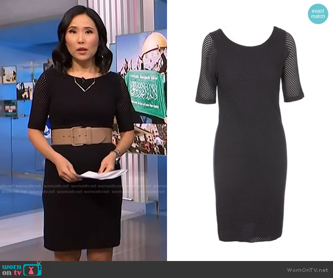 Banana Republic Perforated Dress worn by Vicky Nguyen on NBC News Daily