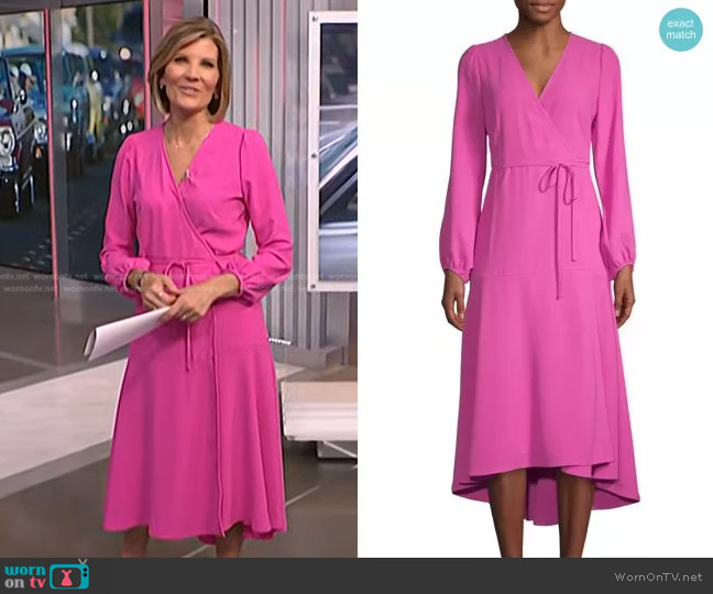 WornOnTV: Kate’s pink wrap dress on NBC News Daily | Kate Snow ...