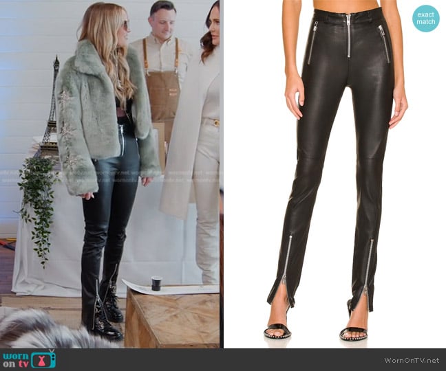 Camila Coelho Ashley Leather Pant worn by Whitney Rose on The Real Housewives of Salt Lake City