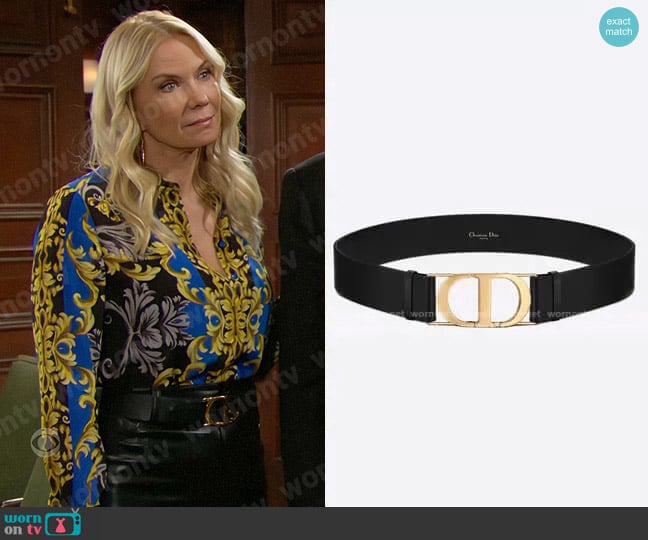 Christian Dior 30 Montaigne Belt worn by Brooke Logan (Katherine Kelly Lang) on The Bold and the Beautiful