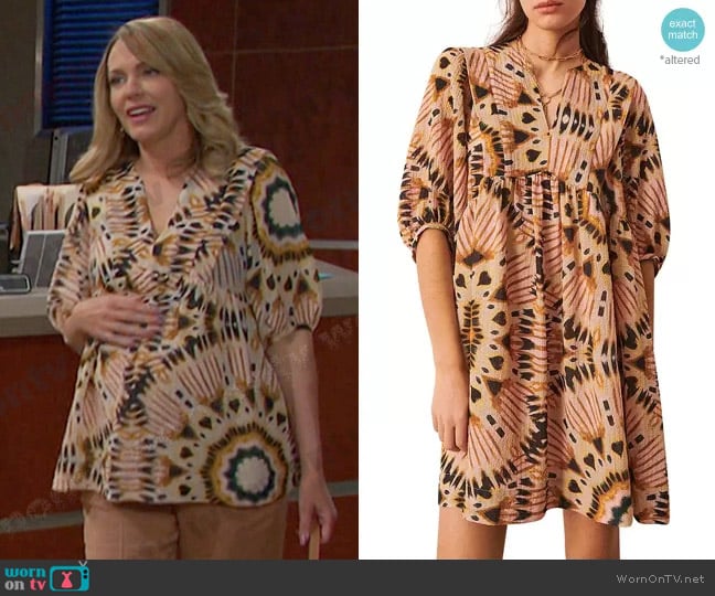 ba&sh Cleo Dress worn by Nicole Walker (Arianne Zucker) on Days of our Lives